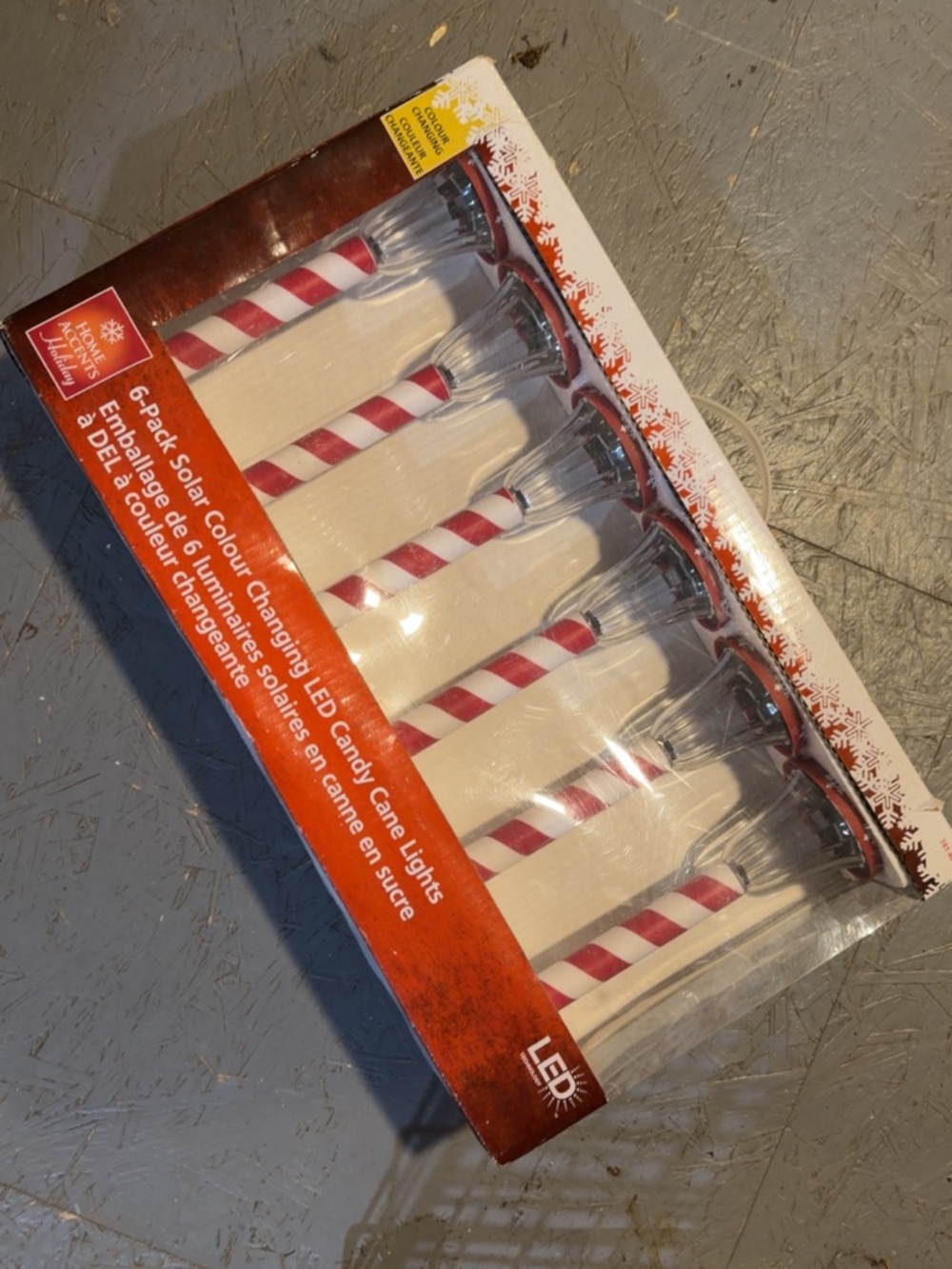 Solar-Powered LED Candy Cane Path Lights - Red & White (6-Pack)